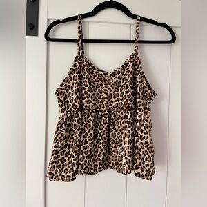 Impressions Leopard Print Camisole Top
